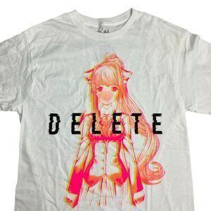 Doki Doki  T-Shirt Mens‎ S Literature Cub Horror Video Game Delete Monika Tee
